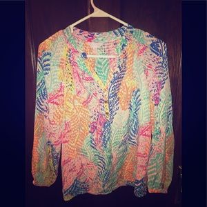Lilly Pulitzer Elsa Silk top xs